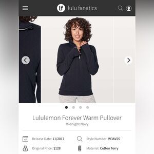 Lululemon Forever Warm Pullover